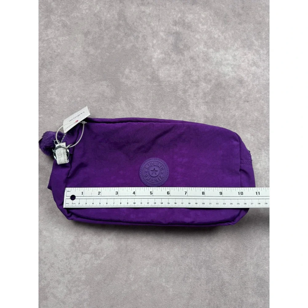 Kipling Walan L Large Toiletry Bag Tile Purple Nylon Cosmetic Pouch AC7685-486